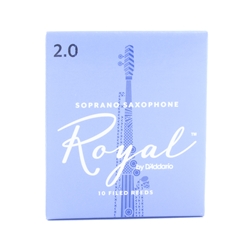 Rico Royal Soprano Sax Reeds, Strength 2.0, Box of 10