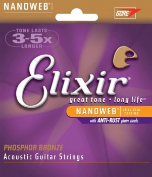 Elixir Nanoweb Acoustic Extra Light 80/20 Bronze 10-47