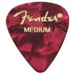 Fender 1980351809 12 Medium Picks - Red Moto
