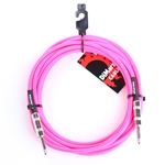 Dimarzio 18' Fabric Cable - Neon Pink