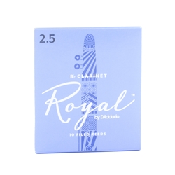 Rico Royal Bb Clarinet Reeds, Strength 2.5, Box of 10