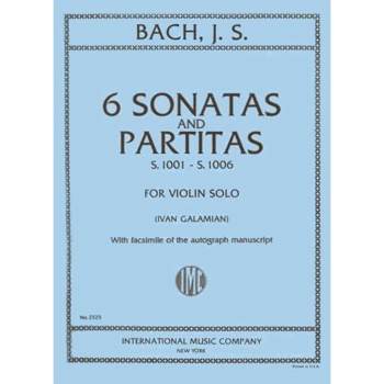 Bach 6 Sonatas and Partitas for Violin Solo