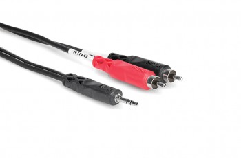 Hosa CMR-206 6' 3.5mm/Dual RCAM Y Breakout Cable