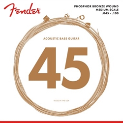 Fender 7060 Acoustic Bass Strings, Phosphor Bronze, .45-.100