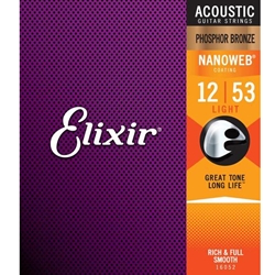Elixir Nanoweb Acoustic Light Phosphor Bronze 12-53