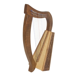 Roosebeck 12-String Baby Harp w/Knotwork - Walnut