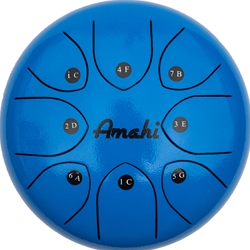 Amahi Tongue Drum - 8" Blue w/Bag & Mallets